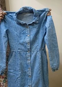Light Wash Denim Shirt Dress