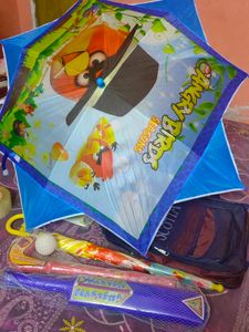 2-Umbrella,1-hockey,1-cricket,1-bag,1-bath Tub