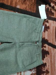 Men's Grey Texture Cotton Blend Pant