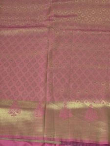 Exquisite Pink &amp; Gold Silk Saree