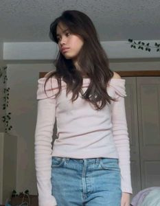 Pink Off-Shoulder Top