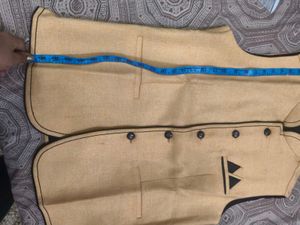 Men's Beige Ethnic Waist Jacket in L 40 size