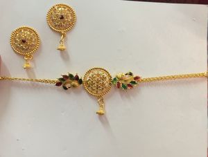 Gold Plated Necklace and Earring Set
