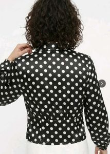 Chic Polka Dot Button-Up Blouse