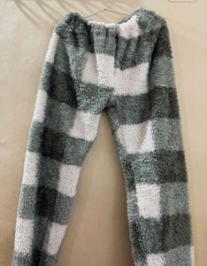 Cozy Plaid Fluffy Lounge Pants