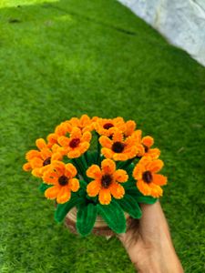 Handmade Orange Flower Arrangement
