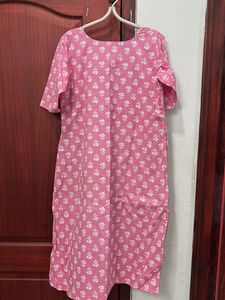 Tailored New Pink 3piece set with Mul Dupatta