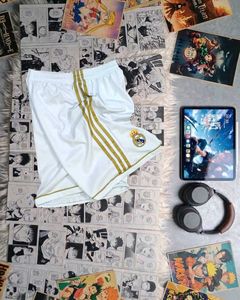 Adidas Men's White &amp; Gold Shorts