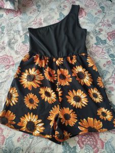 Cute Sunflower Romper &amp; Tiered Dress