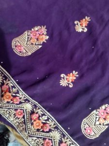 Designer Embroidered Purple Kurta
