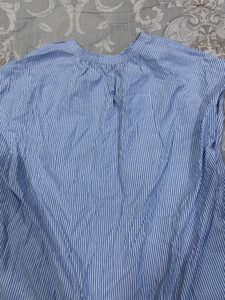 Blue Striped V-Neck Top( not wore once)