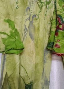 Green Floral Kurta Set