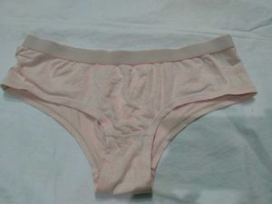 Combo of two Women's Grey Cotton Briefs with Pink