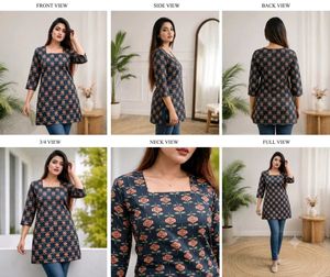 Stylish Printed Kurta-M