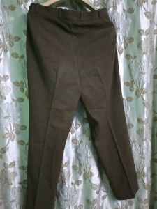 Olive Green Pleated Trousers