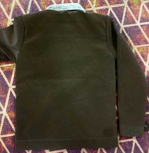 Unisex Brown Suede Fur Collar Jacket For Girls &amp; B