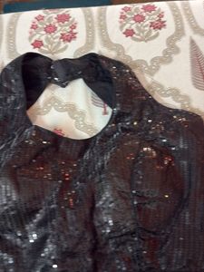 Sparkling Black Sequin Blouse size 36-40