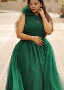 Elegant Emerald Green Maxi Dress