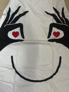 White Smiley Face Tank Top