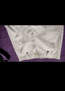 High-Waisted Beige Trousers
