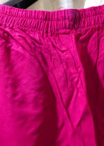 Pink Embroidered Kurti Pant Co-ord Set