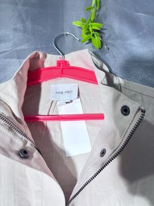 NINE WEST Cream Bomber Jacket