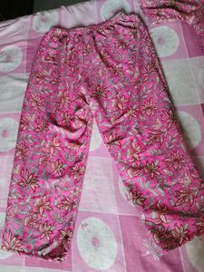Pink Floral Print Kurta
