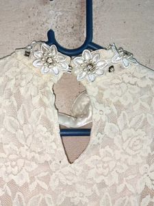 Lace Blouse with High Neck