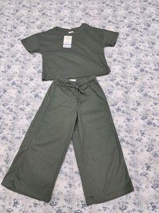 4)Olive Green baby Co-ord Set