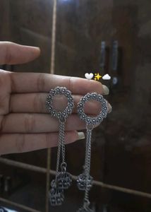 Silver Jhumka Earrings