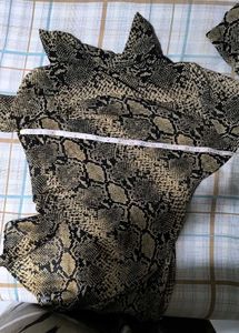 Snake Print Wrap shirt Dress