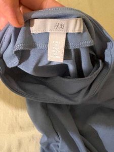 Women's Blue Ruched Sleeveless Top