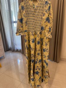 Floral Print Cotton Kurta