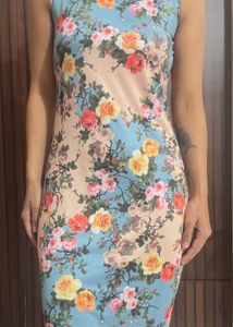 Floral Bodycon Midi Dress