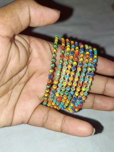 Colorful Beaded Bangles Set