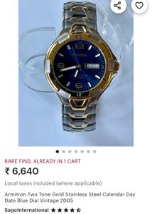 Armitron 2005 Two-Tone Watch Working Imported