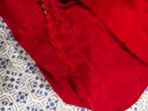 Red Embroidered Blouse