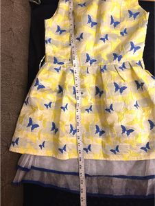 Yellow Butterfly Print Dress