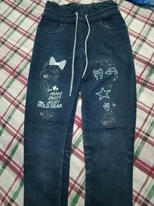 Girls' Graphic Print Jeans