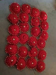74 Pcs Decorative Handmade Flowers Combo
