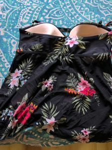 Tropical Floral Halterneck Bikini Top