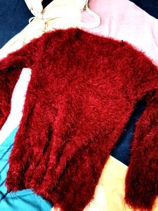 marron woolen top