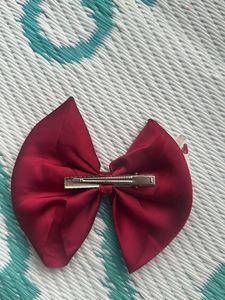 Chic Rose Print Bow Clip