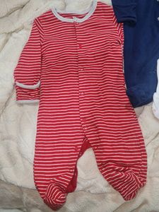 Set Of 3 Baby Rompers- 0-3m