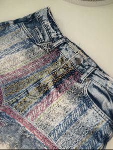 NEW Embroidered Denim Shorts