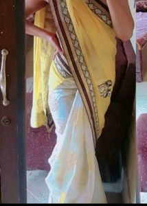Combo Beautifull Siroski Diamond Work Saree And Patch Work Zari Saree