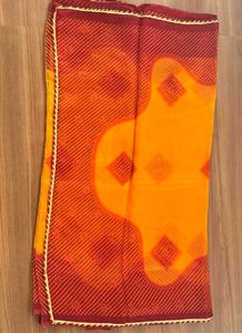 Red and Light orange Saree