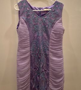 Lavender Embroidered Dress