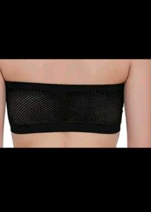 Comfortable Red &amp; Black Bandeau Bra Set