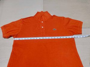 Men's Orange Lacoste Polo Shirt